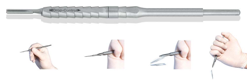 Drop Blade Scalpel Handle #428 Self-Ejecting Blade