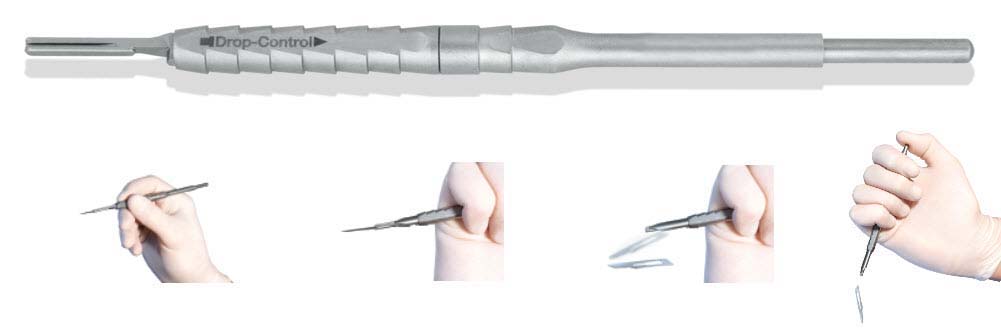 Drop Blade Scalpel Handle #428 Self-Ejecting Blade