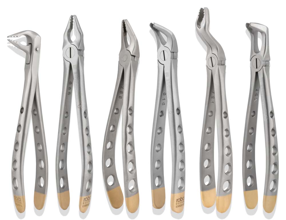 Full Set of 6 RoBa™ Extraction Forceps, Diamond 