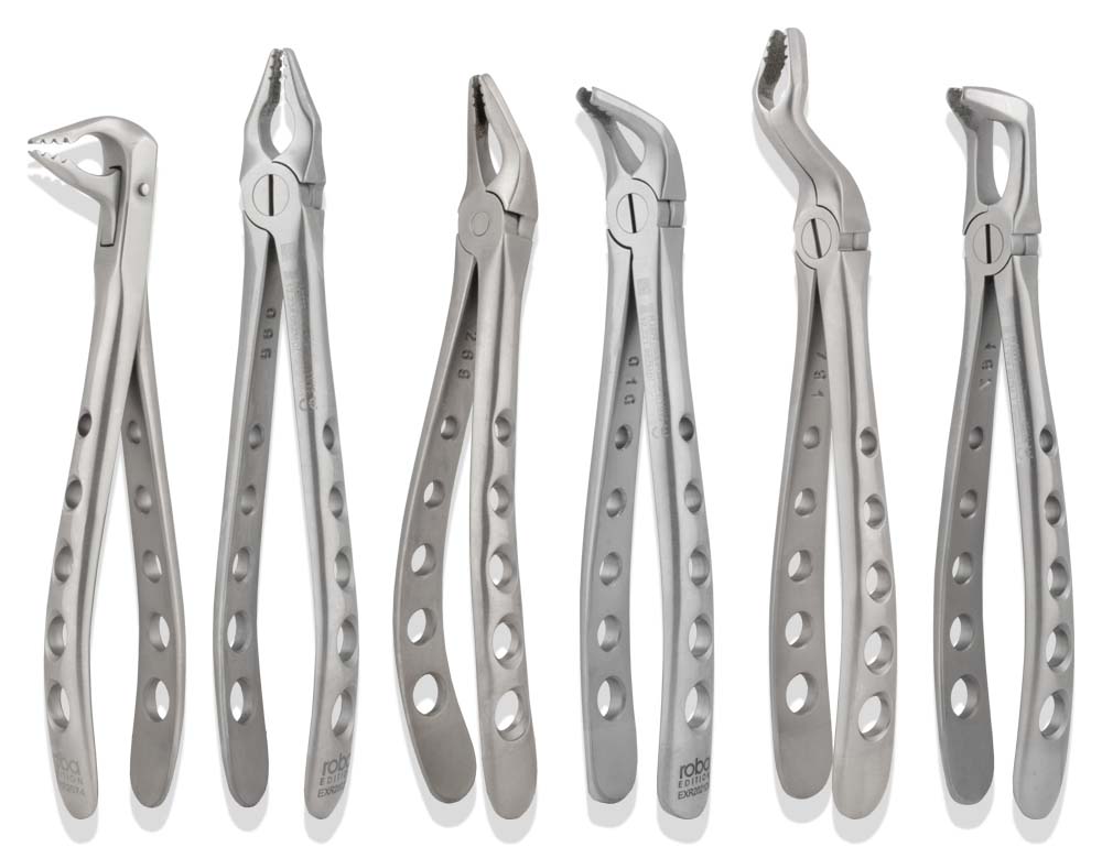 Full Set of 6 RoBa™ Extraction Forceps, Diamond 