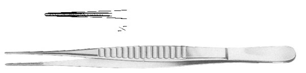 DE BAKEY Atrauma Tissue Forceps 160mm (6.1/4