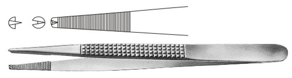 BICKFORD Toothed Dissecting Forceps 1X2 teeth 225m